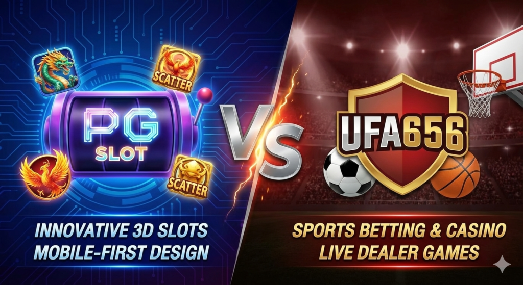 PG Slot vs UFA656 – เปรียบเทียบครบทุกมิติ อันไหนเหมาะกับคุณ